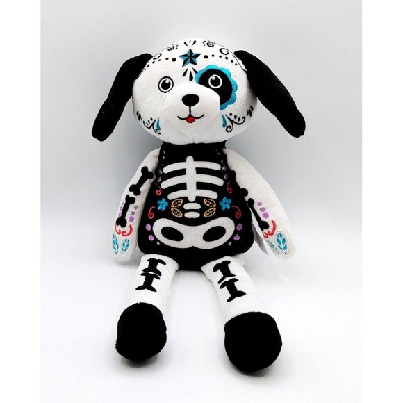 Spark Create Imagine Sugar Skull Candy Dog plush Rattle 15" - Picture 1 of 4